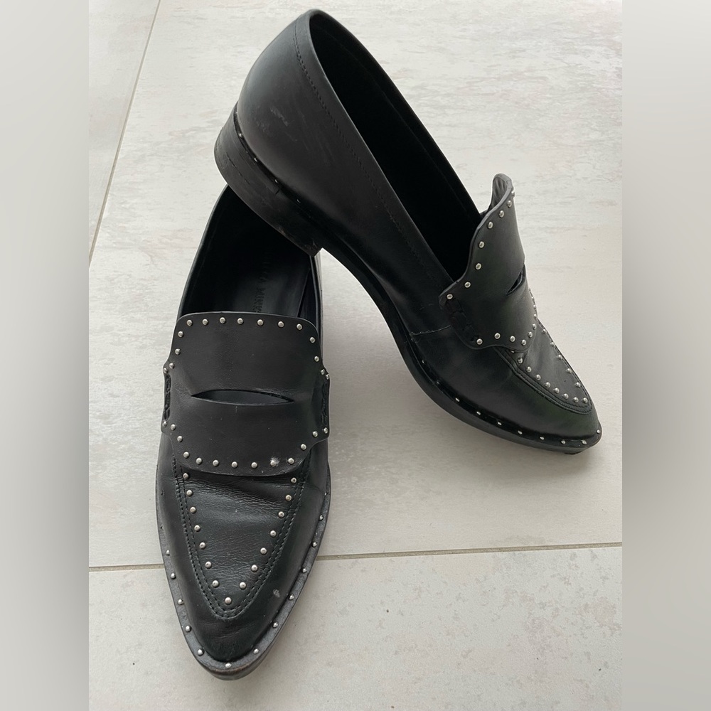 Rebecca Minkoff Black Studded Loafers